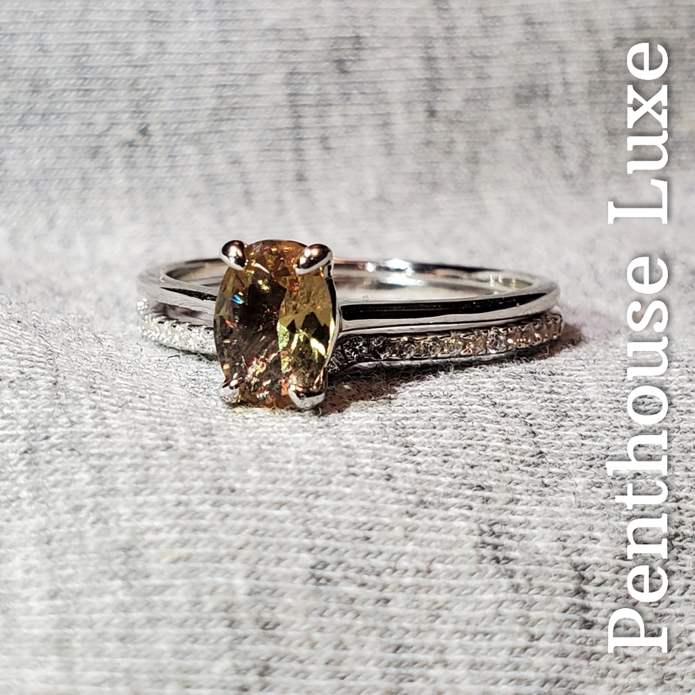REAL Color Changing Zultanite Sterling Silver Ring Set - Picture 8 of 11